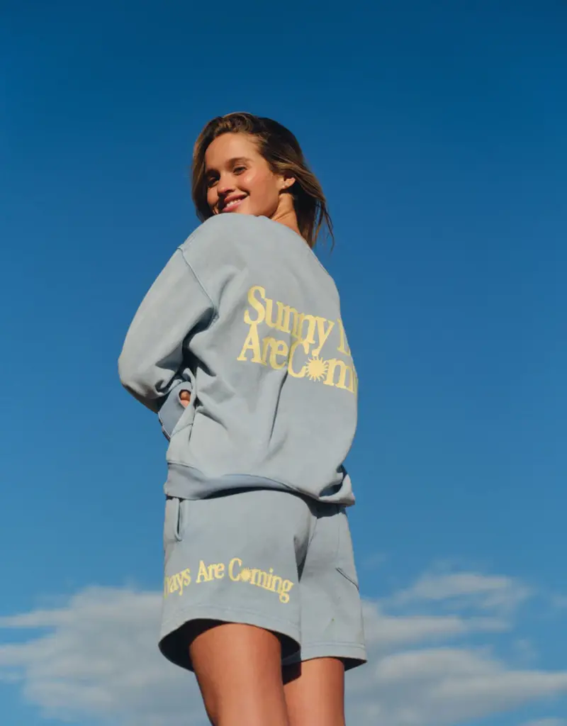J.HOFFMAN'S Sunny Days Ae Coming Henley Sweatshirt