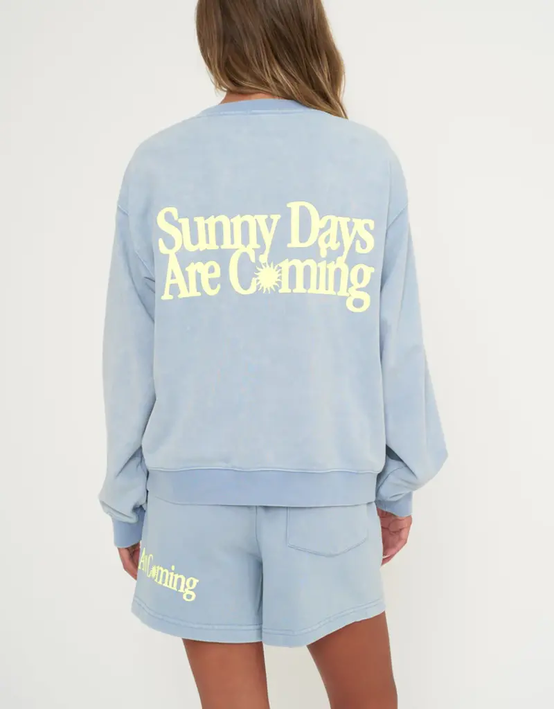 J.HOFFMAN'S Sunny Days Ae Coming Henley Sweatshirt