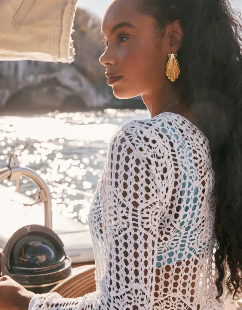 KENDRA SCOTT Alexa Metal Statement Earrings