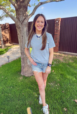 J.HOFFMAN'S Daily Stripe Top- Blue