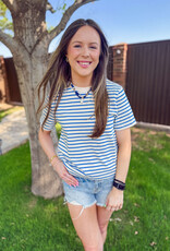 J.HOFFMAN'S Daily Stripe Top- Blue