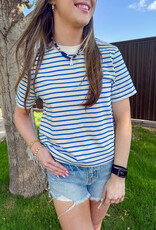 J.HOFFMAN'S Daily Stripe Top- Blue