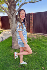 J.HOFFMAN'S Daily Stripe Top- Blue