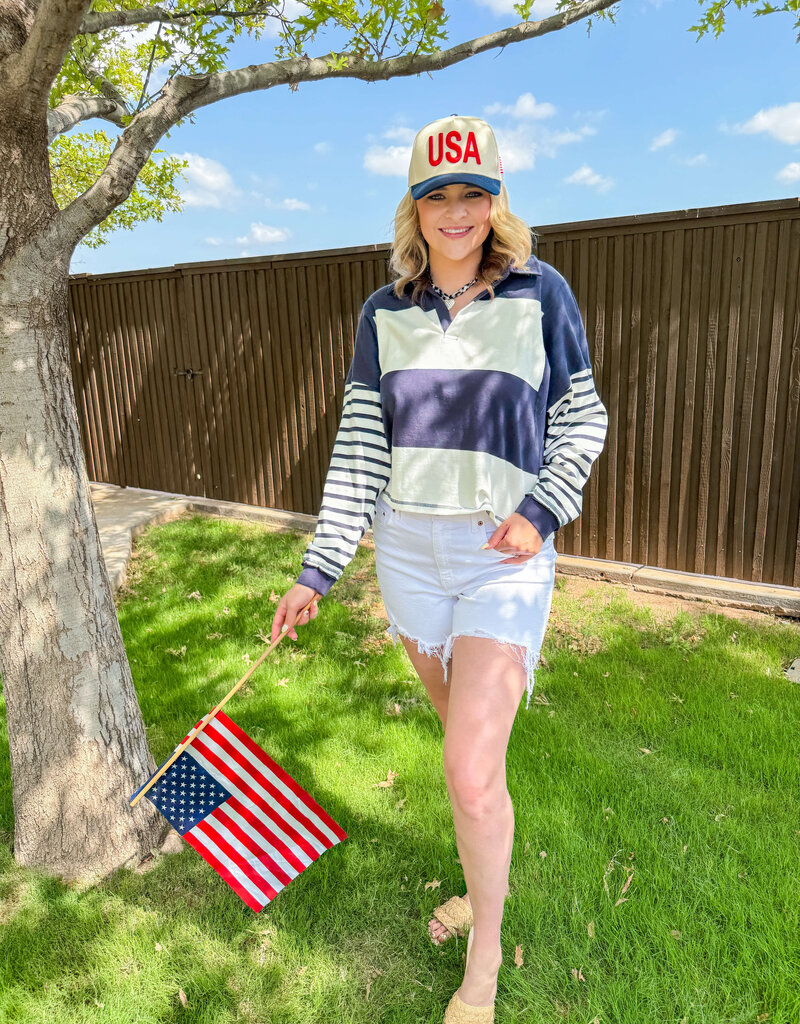 J.HOFFMAN'S Rugby Top- Navy