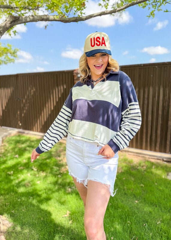 J.HOFFMAN'S Rugby Top- Navy