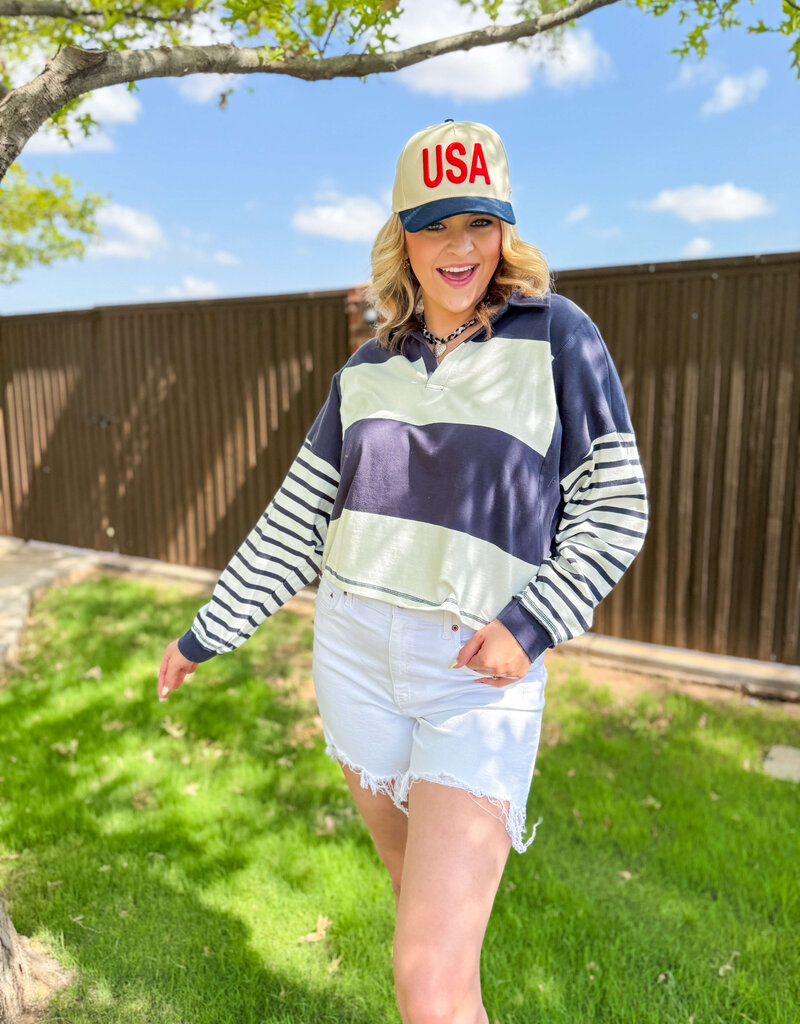 J.HOFFMAN'S Rugby Top- Navy
