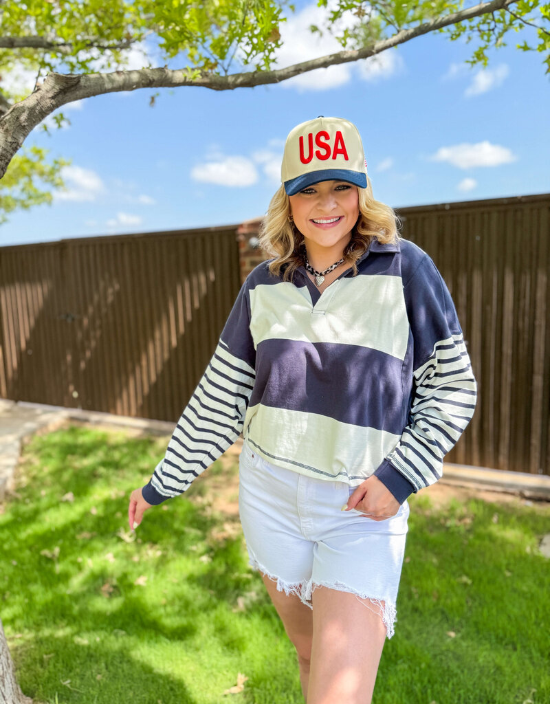 J.HOFFMAN'S Rugby Top- Navy