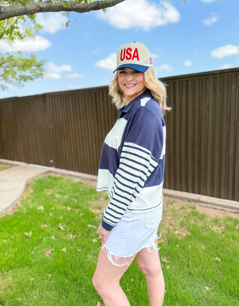 J.HOFFMAN'S Rugby Top- Navy