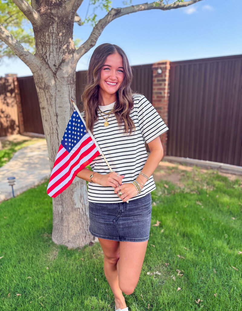 J.HOFFMAN'S Malibu Mid Rise Mini Skirt- Spade