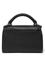 Tate Flap Satchel in Black