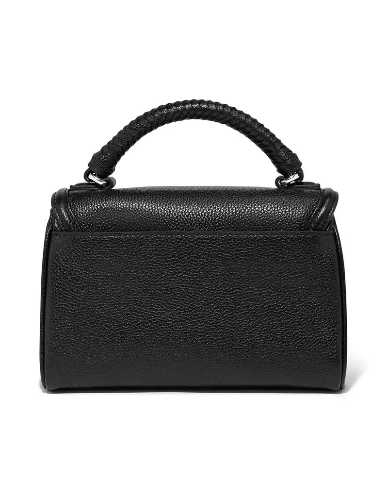 Tate Flap Satchel in Black