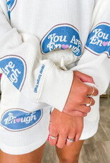 J.HOFFMAN'S You Are Enough Waffle Crewneck