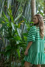 J.HOFFMAN'S Sadie Dress- Mist Green Stripe