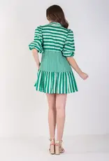 J.HOFFMAN'S Sadie Dress- Mist Green Stripe
