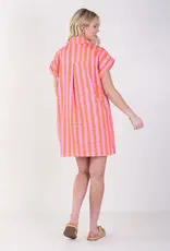 J.HOFFMAN'S Luna Dress- Coral Pink Stripe
