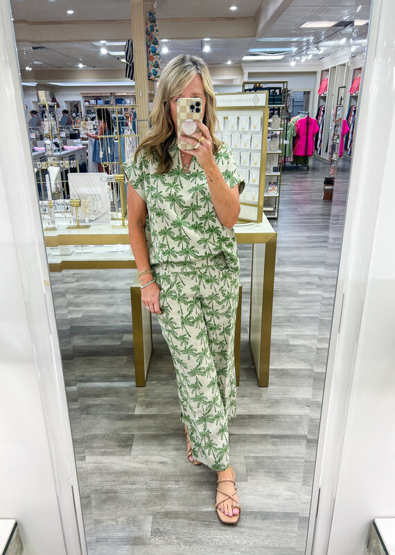 J.HOFFMAN'S Palm Tree Pant Set