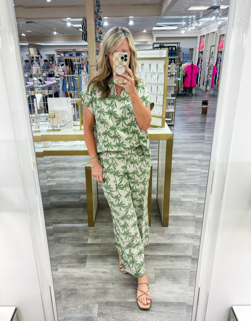 J.HOFFMAN'S Palm Tree Pant Set