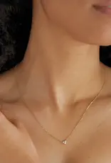 J.HOFFMAN'S Donna Triple Stone Necklace- Gold