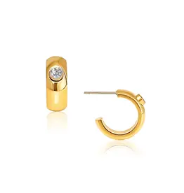 J.HOFFMAN'S Tasia Mini Hoop Earrings- Gold