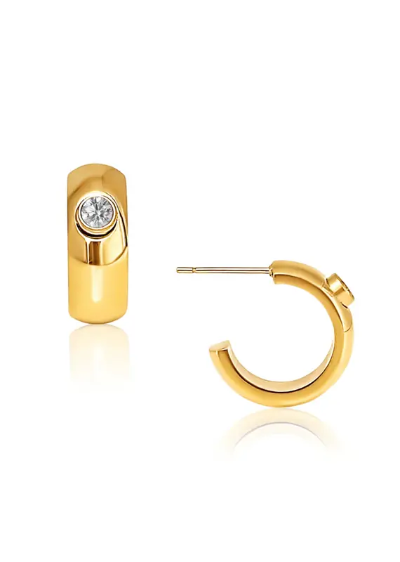 J.HOFFMAN'S Tasia Mini Hoop Earrings- Gold