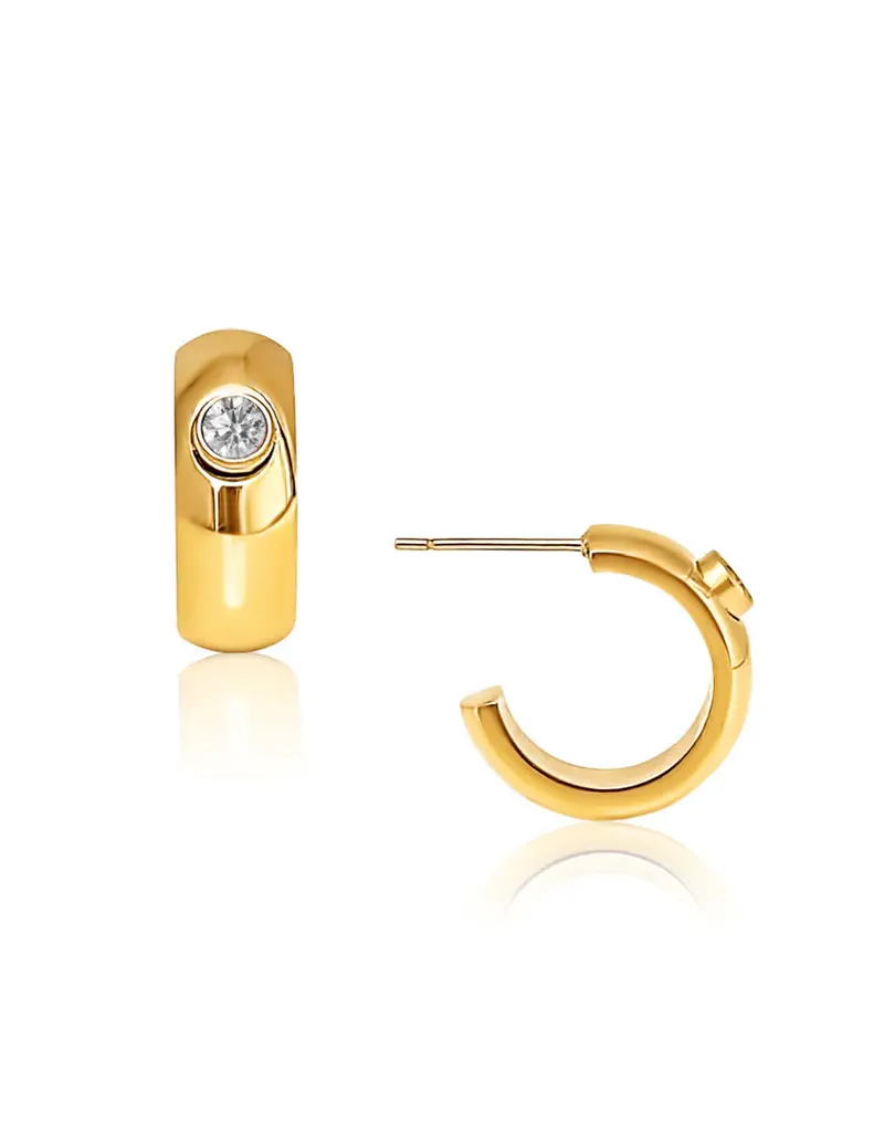 J.HOFFMAN'S Tasia Mini Hoop Earrings- Gold