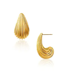 J.HOFFMAN'S Gillian Earrings- Gold