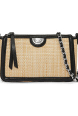 Glo Straw Mini Bag in Black