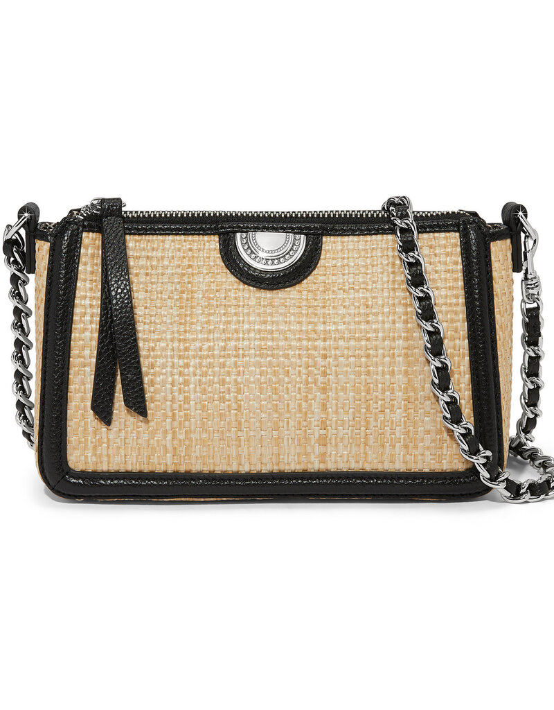 Glo Straw Mini Bag in Black