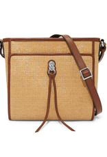 Astrid Straw Organizer Bag in Bourbon