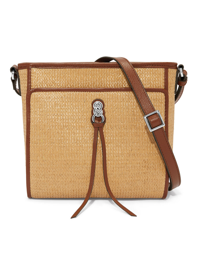 Astrid Straw Organizer Bag in Bourbon