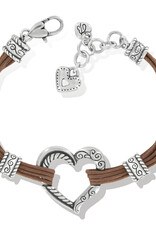 Heritage Heart Bracelet in Brown