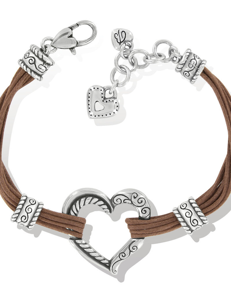 Heritage Heart Bracelet in Brown