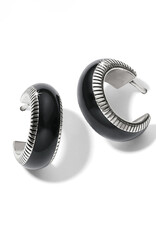 Interlok Noir Small Hoop in Black