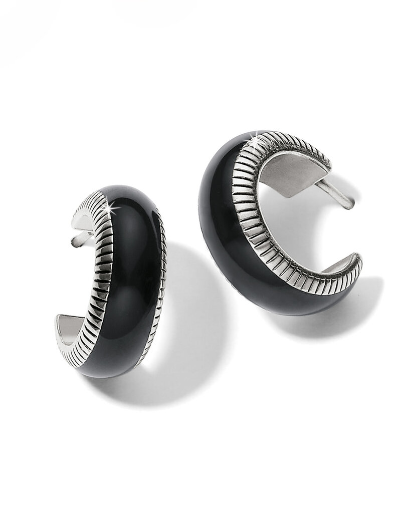 Interlok Noir Small Hoop in Black