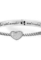 Celestia Heart Hinged Bangle