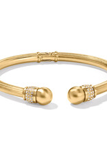 Meridian Open Hinged Bangle in Gold