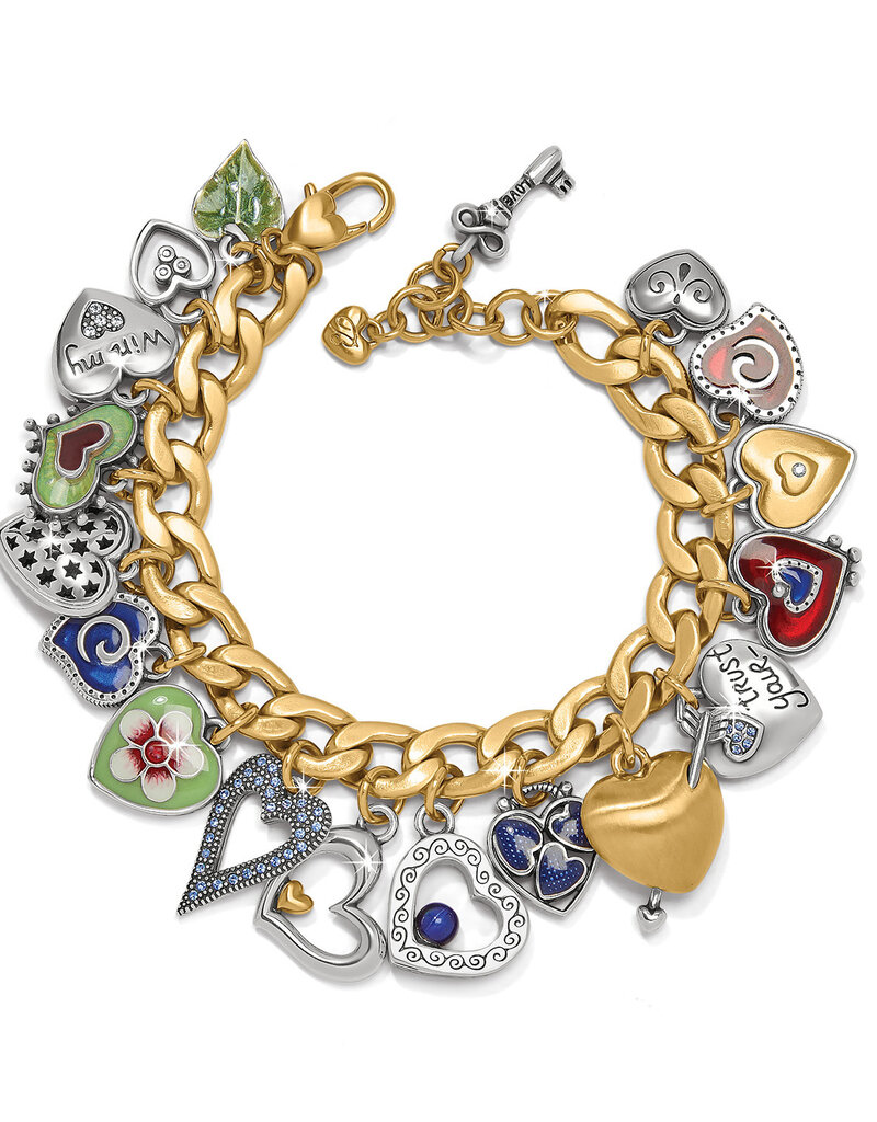 One Heart Color Charm Bracelet