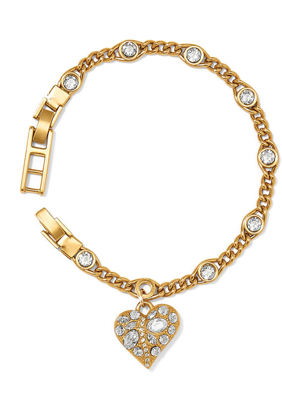 Trust Your Journey Heart Bracelet  in Gold