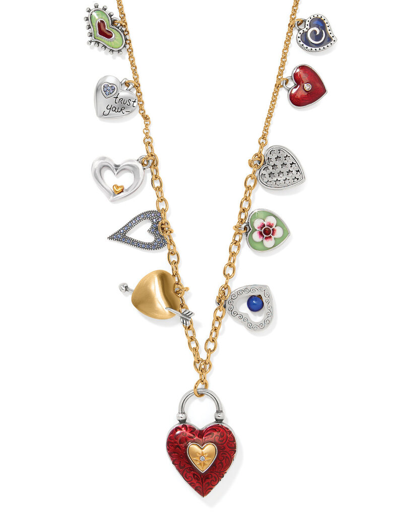 One Heart Color Charm Necklace