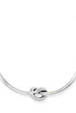 Interlok Single Knot Necklace in Silver