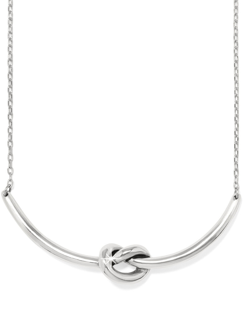 Interlok Single Knot Necklace in Silver
