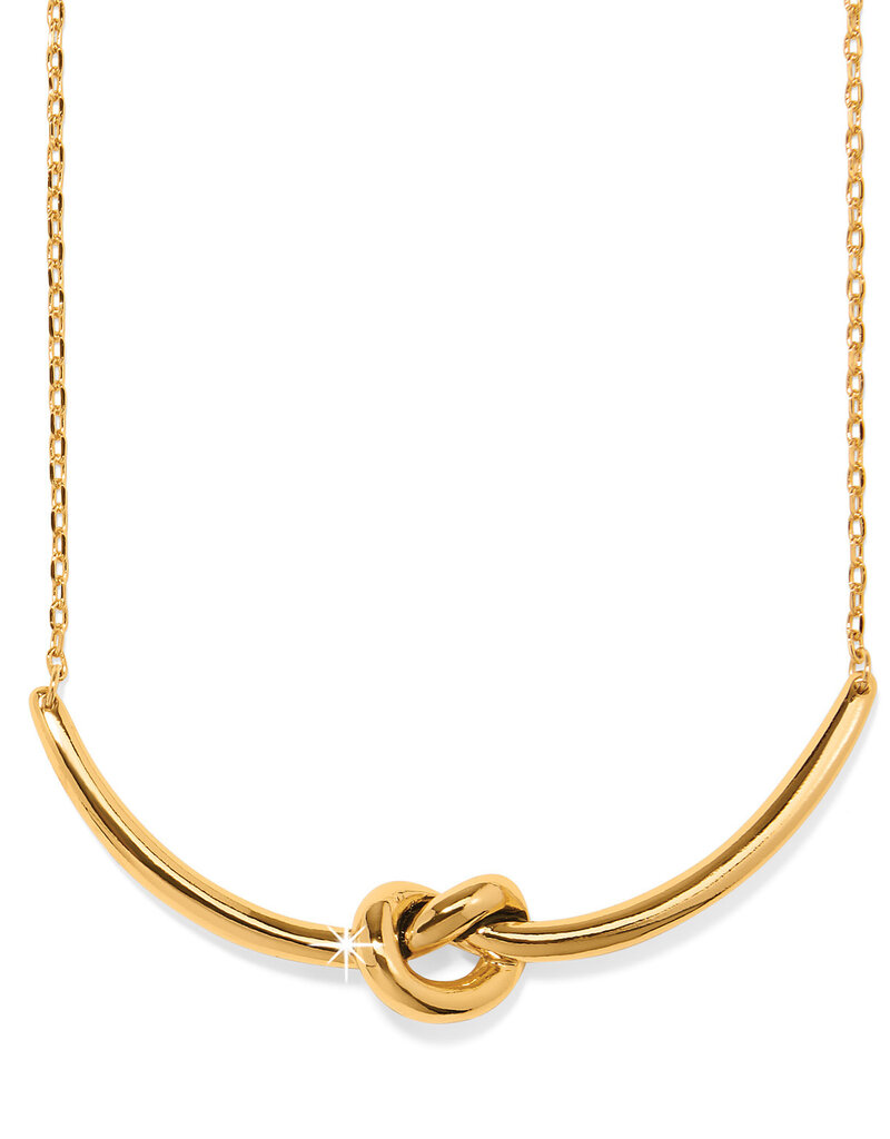 Interlok Single Knot Necklace in Gold