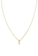 J.HOFFMAN'S *From Texas, For Texas* Dainty Cross Pendant Necklace- 24k Gold