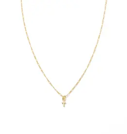 J.HOFFMAN'S *From Texas, For Texas* Dainty Cross Pendant Necklace- 24k Gold