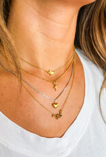 J.HOFFMAN'S Dainty Heart Necklace- Gold