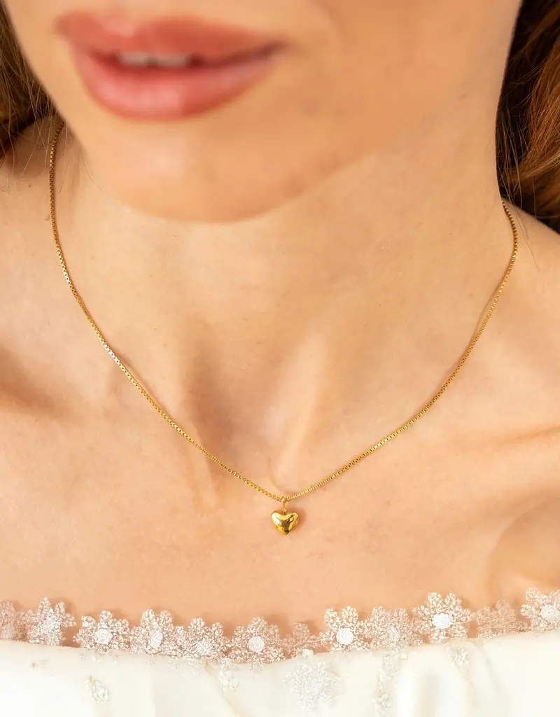 J.HOFFMAN'S *From Texas, For Texas* Dainty Heart Necklace- Gold