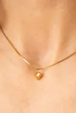J.HOFFMAN'S Dainty Heart Necklace- Gold