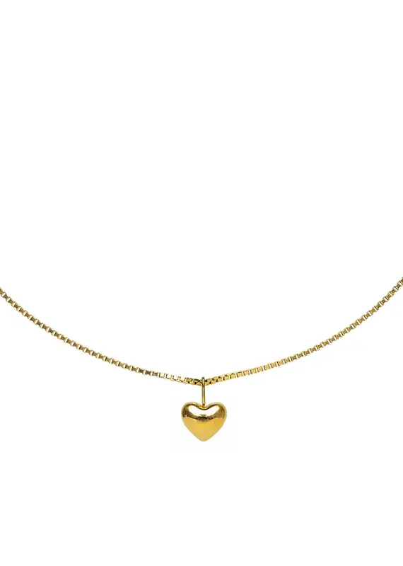 J.HOFFMAN'S Dainty Heart Necklace- Gold