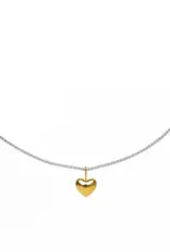 J.HOFFMAN'S *From Texas, For Texas* Dainty Heart Necklace- Two Tone
