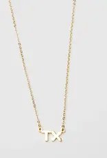 J.HOFFMAN'S *From Texas, For Texas* TX Initial Necklace- 24k gold